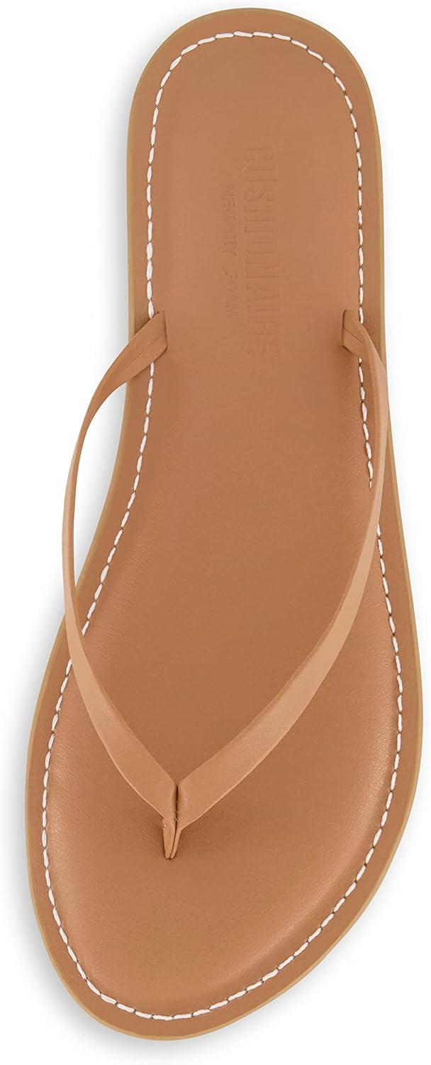 imageCUSHIONAIRE Womens Cora Flat Flip Flop Sandal with ComfortNatural