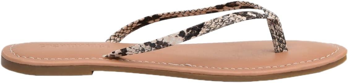 imageCUSHIONAIRE Womens Cora Flat Flip Flop Sandal with ComfortNatural Snake