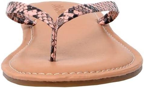 imageCUSHIONAIRE Womens Cora Flat Flip Flop Sandal with ComfortPink Snake