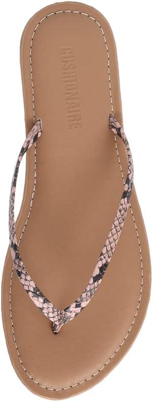 imageCUSHIONAIRE Womens Cora Flat Flip Flop Sandal with ComfortPink Snake