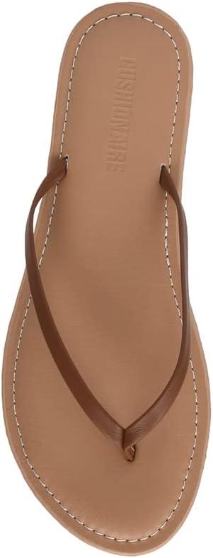 imageCUSHIONAIRE Womens Cora Flat Flip Flop Sandal with ComfortTan