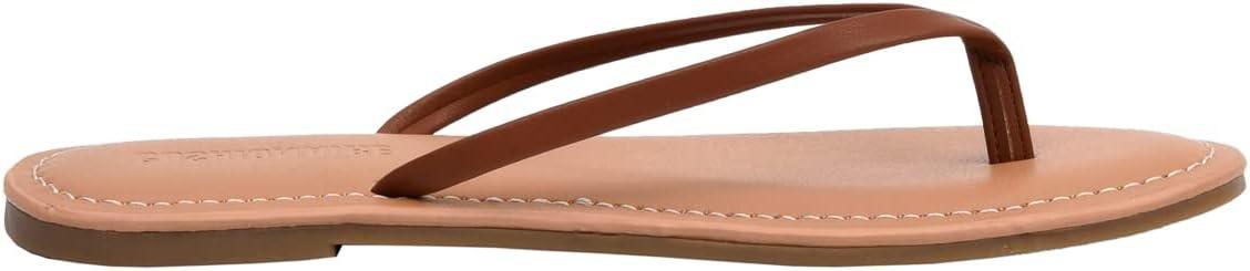 imageCUSHIONAIRE Womens Cora Flat Flip Flop Sandal with ComfortTan