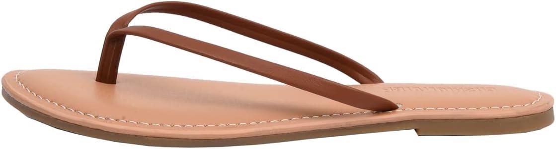 imageCUSHIONAIRE Womens Cora Flat Flip Flop Sandal with ComfortTan