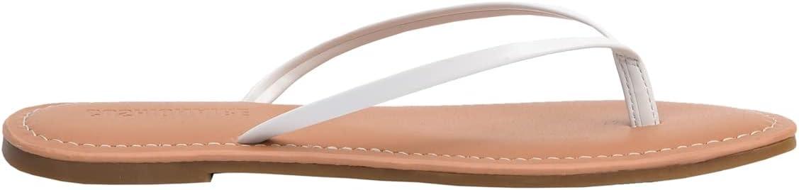 imageCUSHIONAIRE Womens Cora Flat Flip Flop Sandal with ComfortWhite