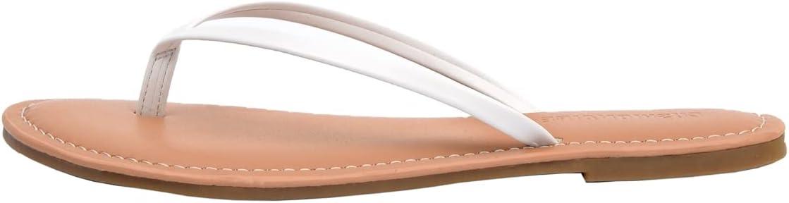 imageCUSHIONAIRE Womens Cora Flat Flip Flop Sandal with ComfortWhite