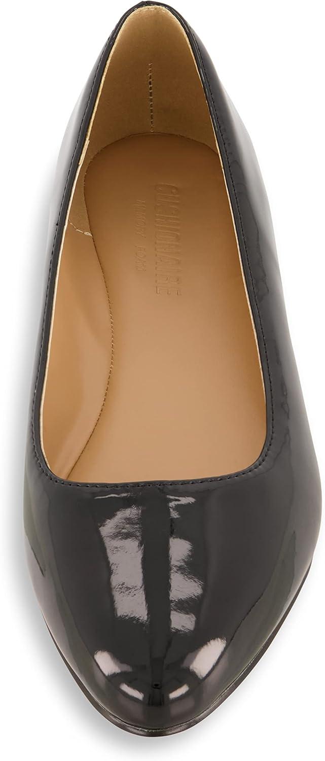 imageCUSHIONAIRE Womens Francie Flat with Comfort Foam and Wide Widths AvailableBlack Patent