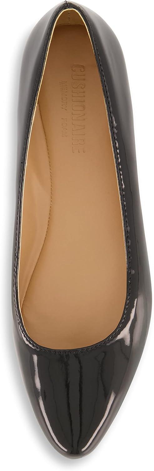 imageCUSHIONAIRE Womens Francie Flat with Comfort Foam and Wide Widths AvailableBlack Patent