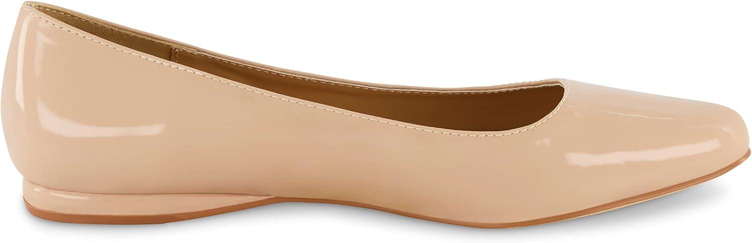 imageCUSHIONAIRE Womens Francie Flat with Comfort Foam and Wide Widths AvailableNude Patent