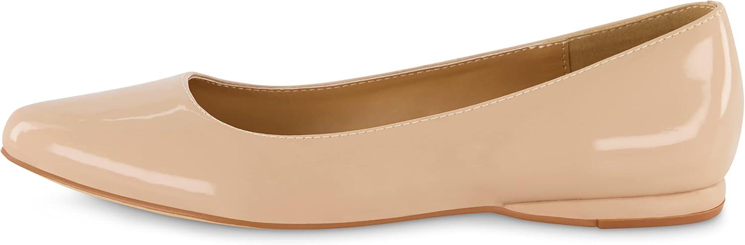 imageCUSHIONAIRE Womens Francie Flat with Comfort Foam and Wide Widths AvailableNude Patent