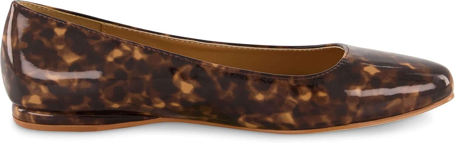 imageCUSHIONAIRE Womens Francie Flat with Comfort Foam and Wide Widths AvailableTortoise Patent