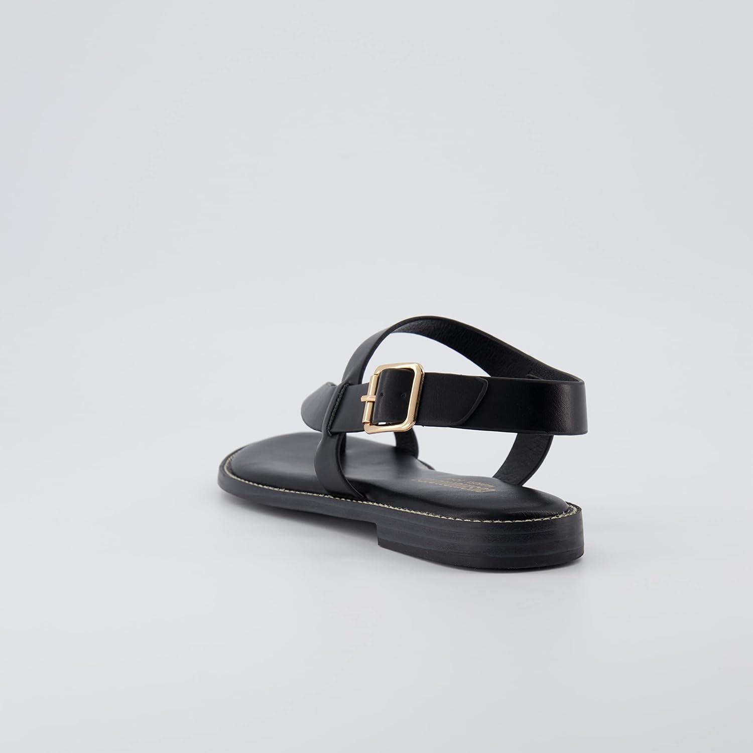 imageCUSHIONAIRE Womens Lennox toe loop sandal Memory Foam Wide Widths AvailableBlack