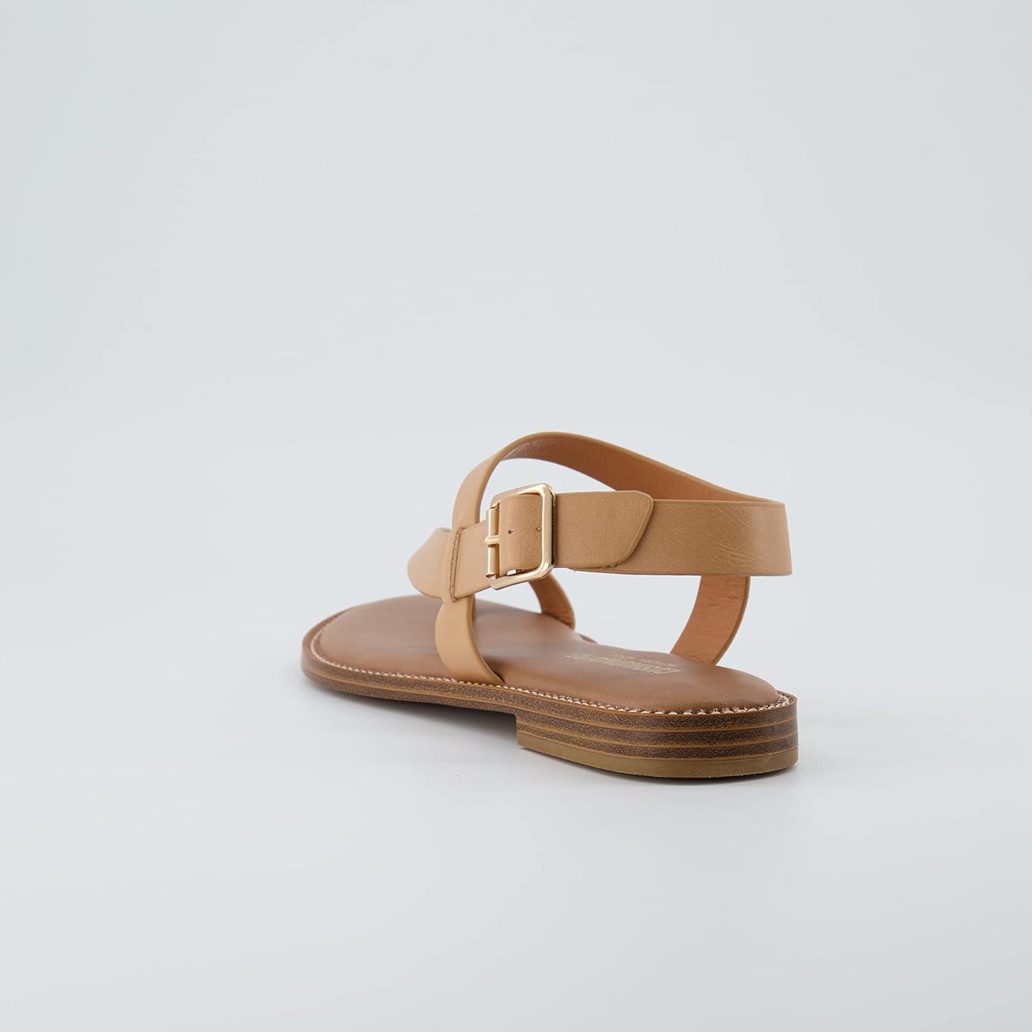 imageCUSHIONAIRE Womens Lennox toe loop sandal Memory Foam Wide Widths AvailableTan