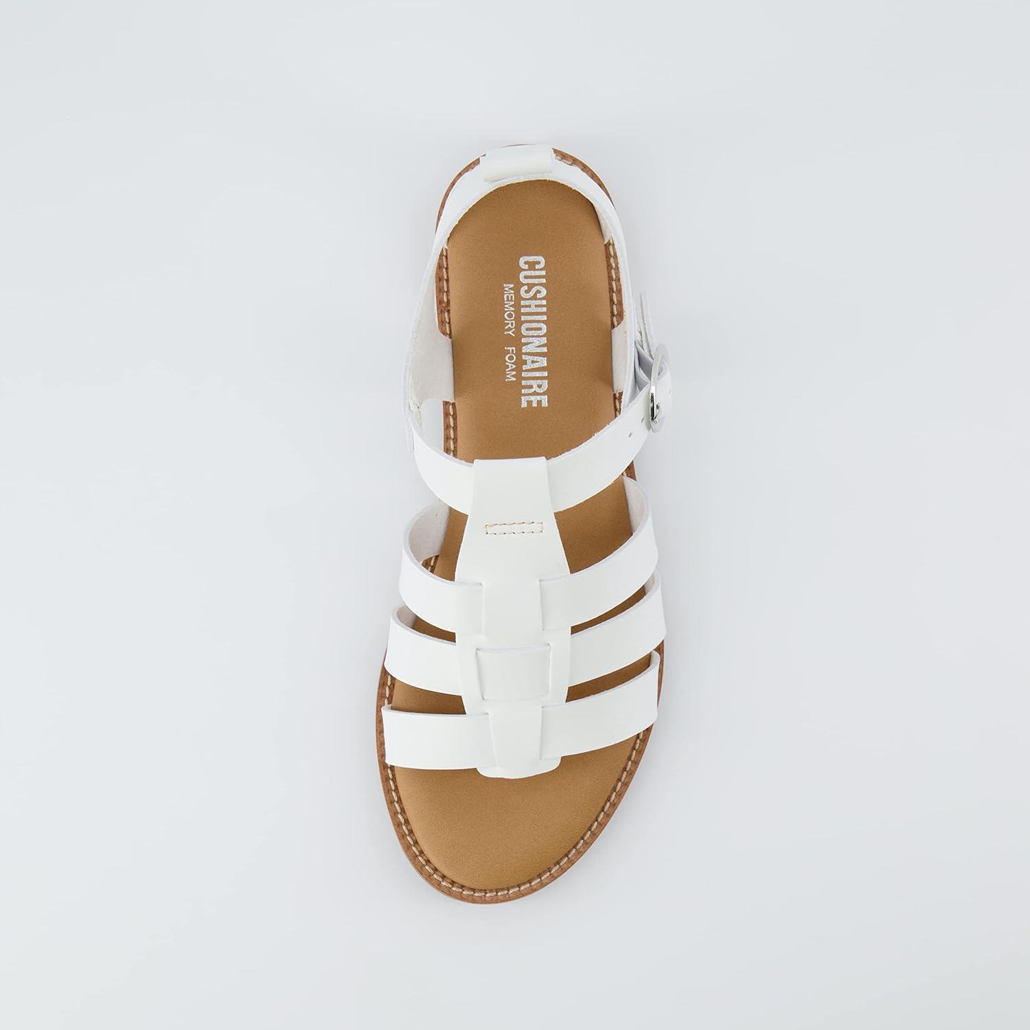 imageCUSHIONAIRE Womens Lotus fisherman sandal Memory Foam Wide Widths AvailableWhite
