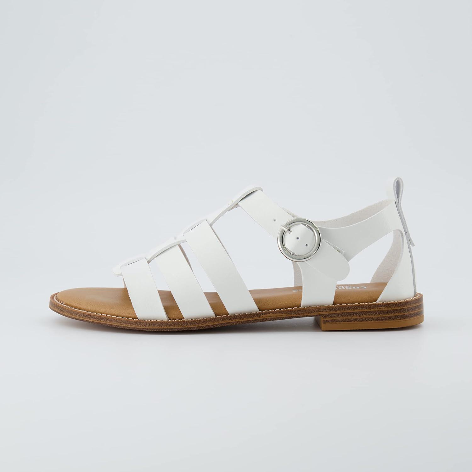 imageCUSHIONAIRE Womens Lotus fisherman sandal Memory Foam Wide Widths AvailableWhite
