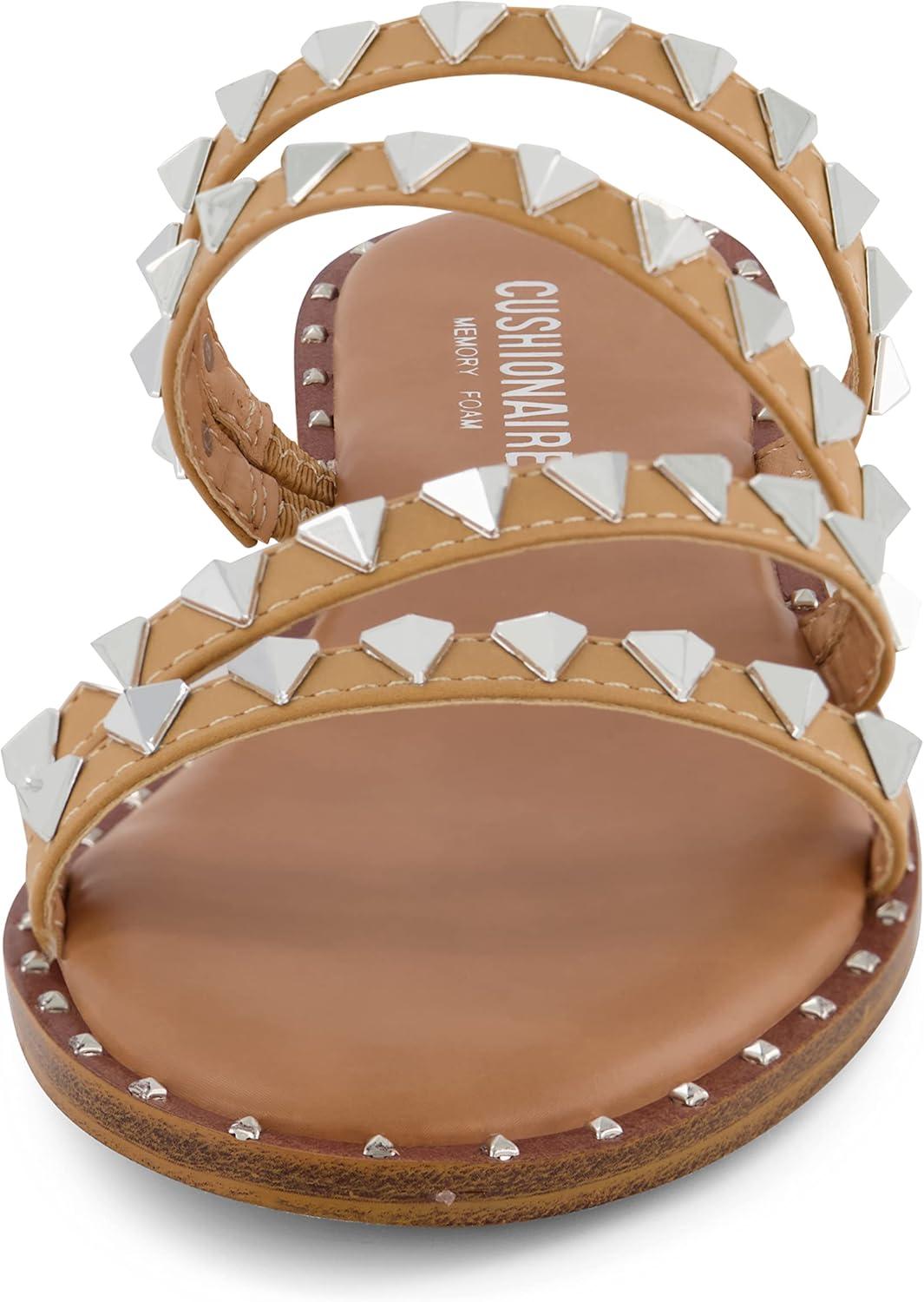 imageCUSHIONAIRE Womens Tonya Studded slide sandal with Memory FoamTan