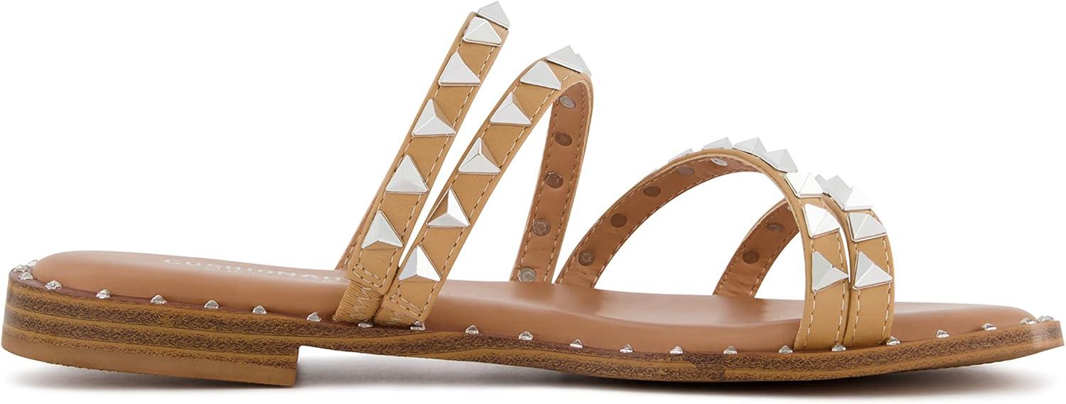 imageCUSHIONAIRE Womens Tonya Studded slide sandal with Memory FoamTan