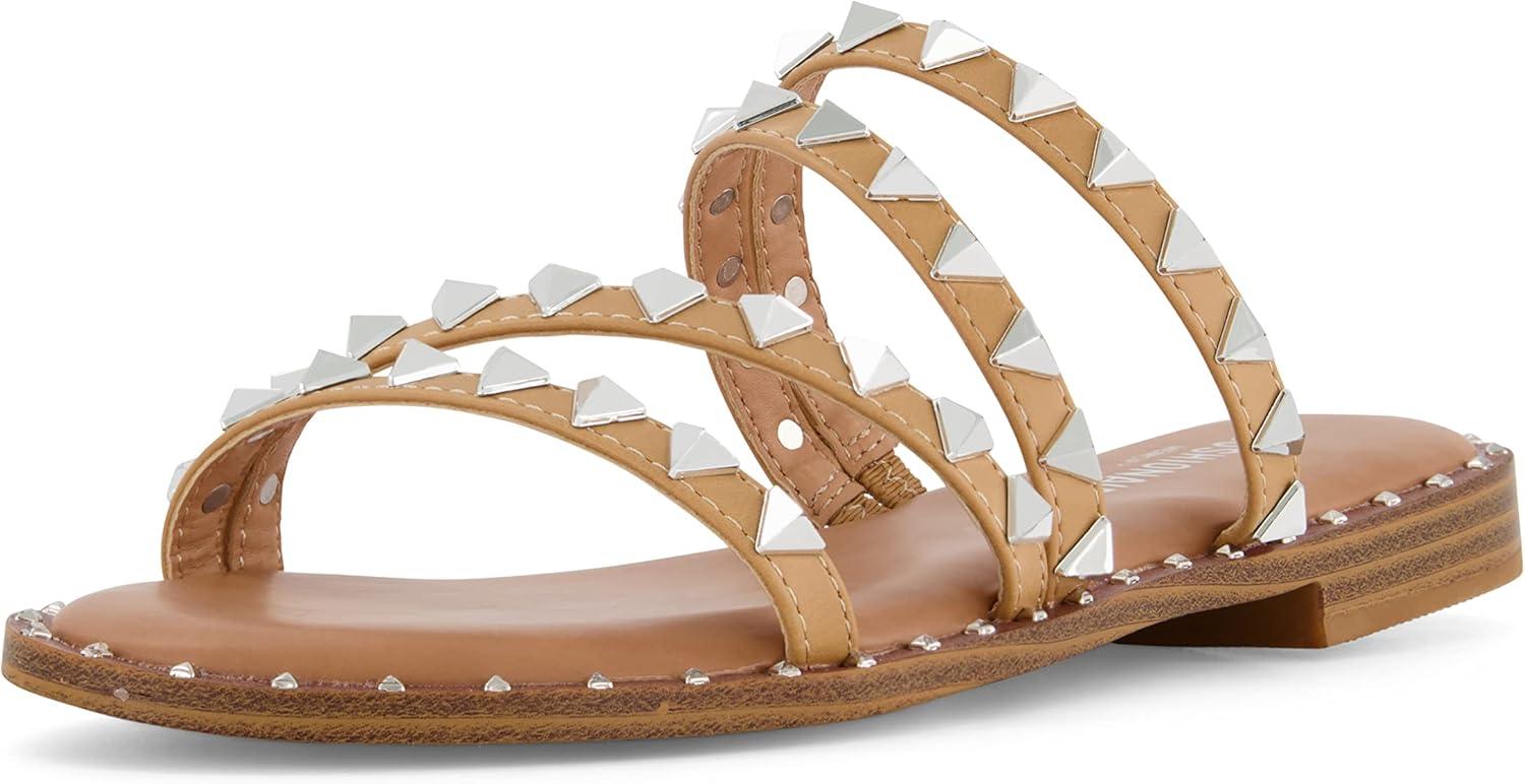 imageCUSHIONAIRE Womens Tonya Studded slide sandal with Memory FoamTan