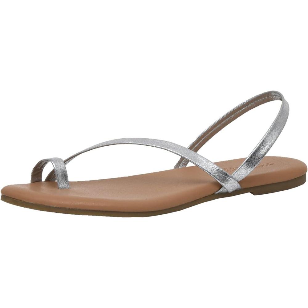 imageCUSHIONAIRE Womens Catalina toe ring Sandal with Memory FoamSilver