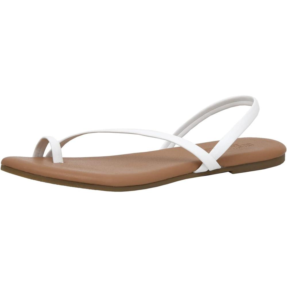 imageCUSHIONAIRE Womens Catalina toe ring Sandal with Memory FoamWhite
