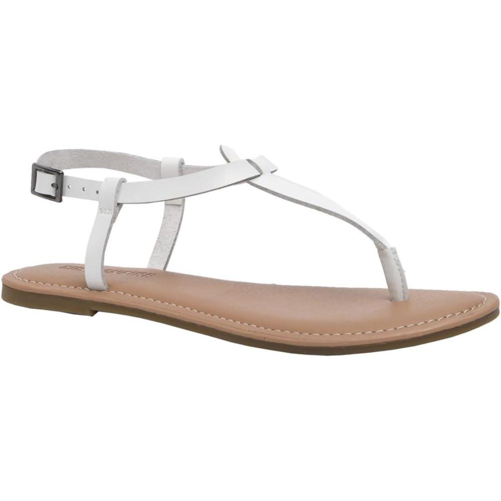 imageCUSHIONAIRE Womens Clea Flat Sandal with ComfortWhite