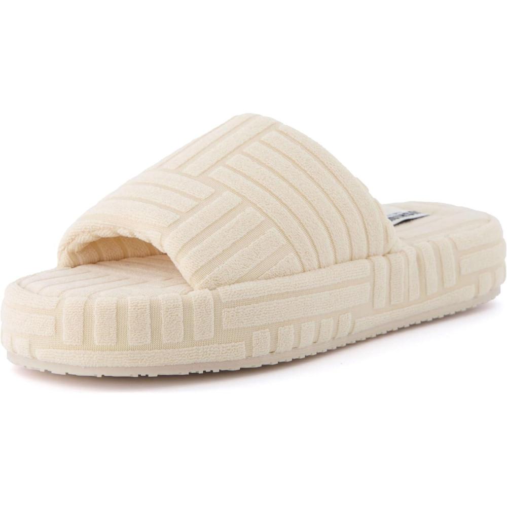 imageCUSHIONAIRE Womens RSVP slipper with Memory Foam Wide Widths AvailableCream