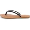 imageCUSHIONAIRE Womens Cora Flat Flip Flop Sandal with ComfortBlack Patent