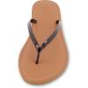imageCUSHIONAIRE Womens Cora Flat Flip Flop Sandal with ComfortBrown Patent