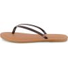 imageCUSHIONAIRE Womens Cora Flat Flip Flop Sandal with ComfortBrown Patent