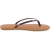 imageCUSHIONAIRE Womens Cora Flat Flip Flop Sandal with ComfortBrown Patent