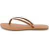 imageCUSHIONAIRE Womens Cora Flat Flip Flop Sandal with ComfortCognac Patent