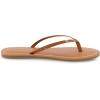 imageCUSHIONAIRE Womens Cora Flat Flip Flop Sandal with ComfortCognac Patent