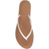 imageCUSHIONAIRE Womens Cora Flat Flip Flop Sandal with ComfortWhite