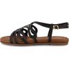 imageCUSHIONAIRE Womens Joanna flat sandal Comfort Foam Wide Widths AvailableBlack