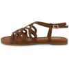 imageCUSHIONAIRE Womens Joanna flat sandal Comfort Foam Wide Widths AvailableTan