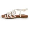 imageCUSHIONAIRE Womens Joanna flat sandal Comfort Foam Wide Widths AvailableWhite