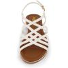 imageCUSHIONAIRE Womens Joanna flat sandal Comfort Foam Wide Widths AvailableWhite