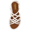 imageCUSHIONAIRE Womens Joanna flat sandal Comfort Foam Wide Widths AvailableWhite