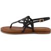 imageCUSHIONAIRE Womens Judit flat sandal Comfort Foam Wide Widths AvailableBlack
