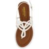 imageCUSHIONAIRE Womens Judit flat sandal Comfort Foam Wide Widths AvailableWhite