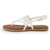 imageCUSHIONAIRE Womens Judit flat sandal Comfort Foam Wide Widths AvailableWhite