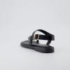 imageCUSHIONAIRE Womens Lennox toe loop sandal Memory Foam Wide Widths AvailableBlack