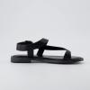 imageCUSHIONAIRE Womens Lennox toe loop sandal Memory Foam Wide Widths AvailableBlack