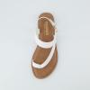imageCUSHIONAIRE Womens Lennox toe loop sandal Memory Foam Wide Widths AvailableWhite