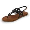 imageCUSHIONAIRE Womens Judit flat sandal Comfort Foam Wide Widths AvailableBlack