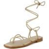 imageCUSHIONAIRE Womens Virtue lace up sandal Memory Foam Wide Widths AvailableChampagne