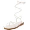 imageCUSHIONAIRE Womens Virtue lace up sandal Memory Foam Wide Widths AvailableIvory