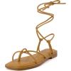 imageCUSHIONAIRE Womens Virtue lace up sandal Memory Foam Wide Widths AvailableTan