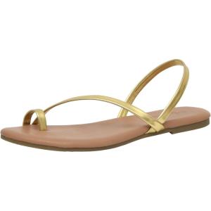 imageCUSHIONAIRE Womens Catalina toe ring Sandal with Memory FoamGold