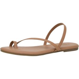 imageCUSHIONAIRE Womens Catalina toe ring Sandal with Memory FoamNatural