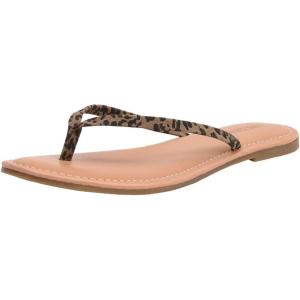 imageCUSHIONAIRE Womens Cora Flat Flip Flop Sandal with ComfortLeopard